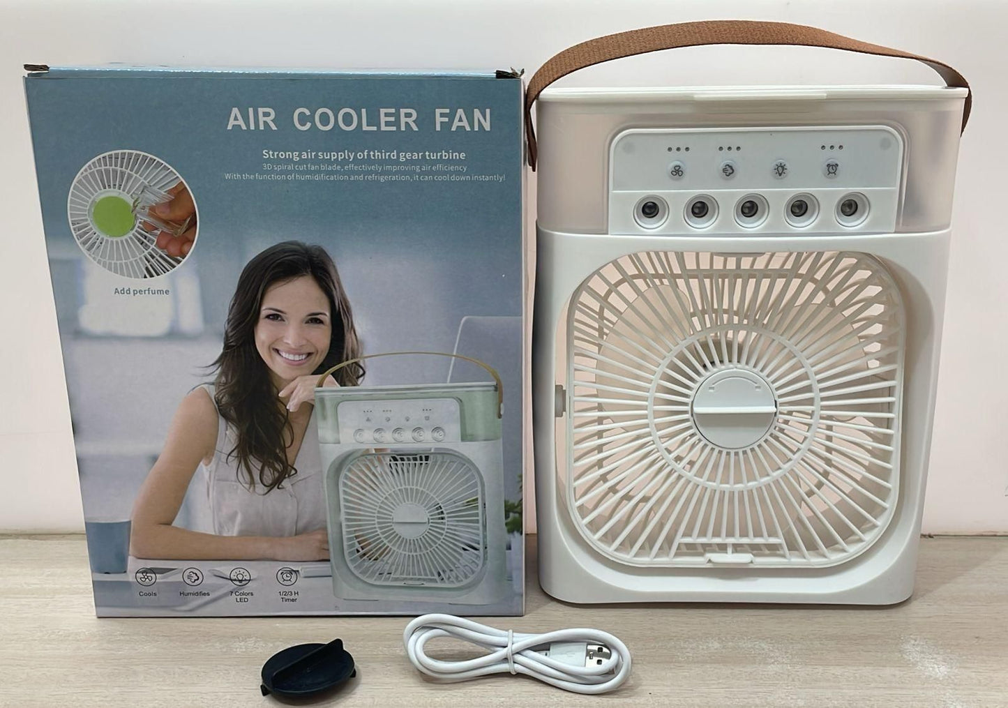 Portable Air Cooler Fan with LED Lights